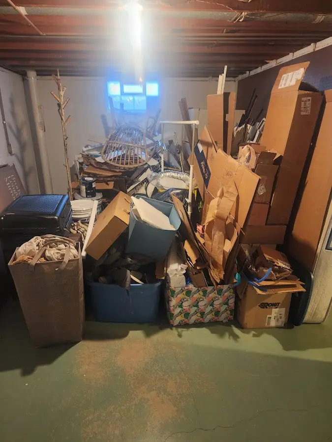 Roll-off dumpster container at job site for 20 Yard Dumpster Rental in Hopewell